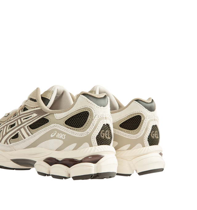 Image 3 of 5 - CREAM - Asics Unisex Gel-NYC Polar Sneaker featuring lace up closure, layered upper construction, rearfoot and forefoot GEL technology, suede and synthetic and fabric upper, fabric lining and rubber sole. 