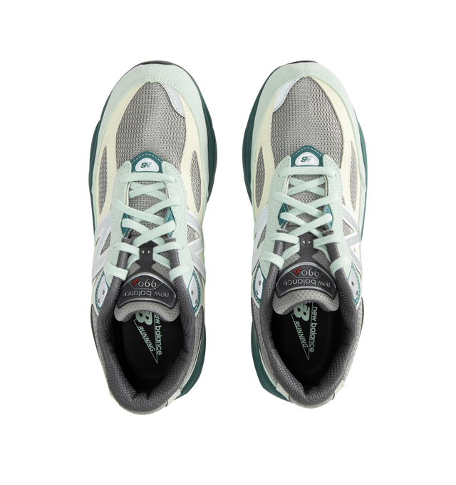 Image 5 of 5 - GREEN - NEW BALANCE 990v6 Sneaker featuring mesh upper, suede and synthetic overlays, FuelCell foam, ENCAP midsole cushioning, reflective accents and TPU back tab. 