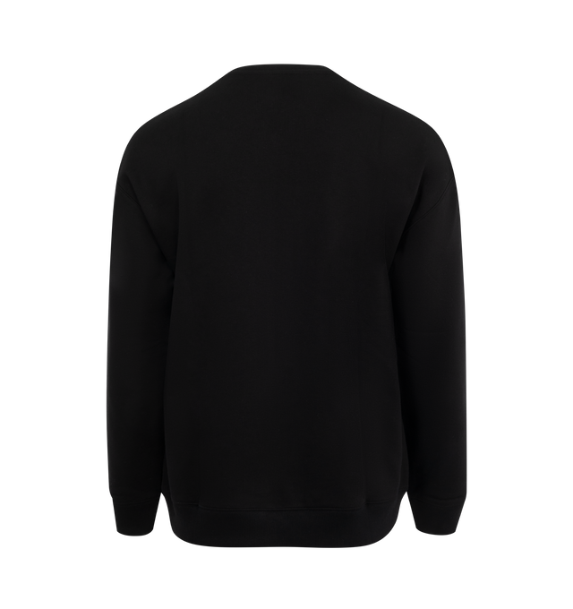 Image 2 of 2 - BLACK - Loewe Sweatshirt crafted in medium-weight loop back cotton fleece in a relaxed fit, regular length, with a crew neck with a ribbed collar, cuffs and hem and V rib detail at the front, dropped shoulders and multicoloured crafty LOEWE Anagram embroidery placed at the front. 