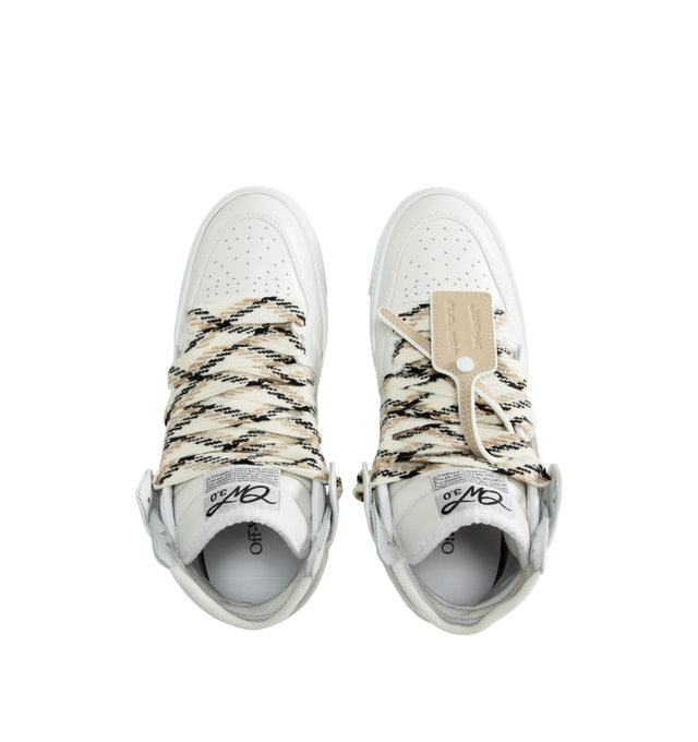 Image 5 of 5 - WHITE - OFF-WHITE 3.0 Off Court Sneaker featuring calf leather, panelled design, logo patch to the front, signature Arrows motif, perforated detailing, logo print to the side, signature Zip Tie tag, round toe, front lace-up fastening, branded insole and ridged rubber sole. 