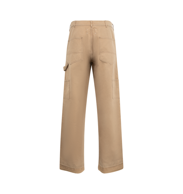 Image 2 of 3 - BROWN - MAISON MARGIELA 5 Pocket Pants featuring zip fly with button closure, 5-pocket design, midweight denim fabric and straight leg. 100% cotton. Made in Italy. 