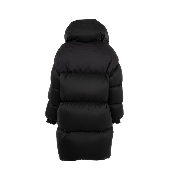 Image 3 of 4 - BLACK - MONCLER GRENOBLE Verone 2 Jacket featuring down-filled, double collar, flap with snap button closure, side welt pockets and snap button cuffs. 100% polyamide/nylon. Padding: 90% down, 10% feather. 