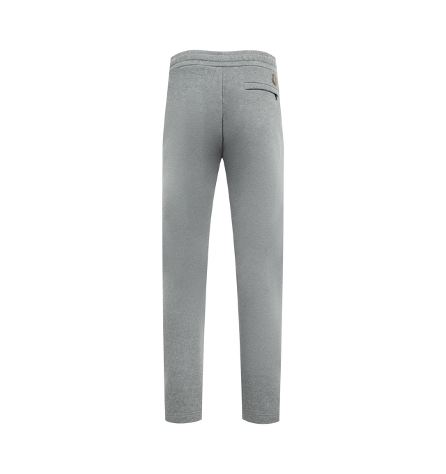 Image 2 of 3 - GREY - MONCLER Sweat Bottoms featuring elastic waistband, side slit pockets, back welt pocket and relaxed fit.  