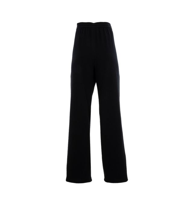 Image 2 of 3 - NAVY - THE ROW Bonnette Pant featuring high-waisted, pull-on pant in fluid wool crepe with relaxed fit, snap buttons with drawstring waistband, and side seam pockets. 80% wool, 20% polyamide. Made in Italy. 