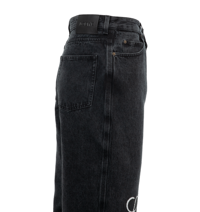 Image 2 of 3 - BLACK - Loewe Men's bagge Anagram jeans.  