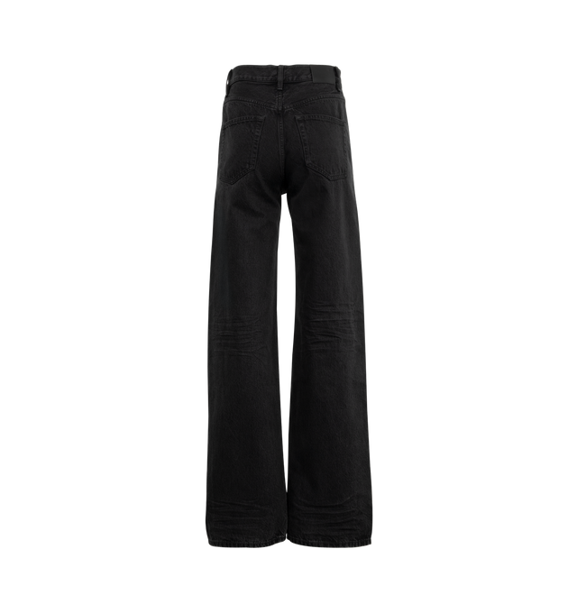 Image 2 of 3 - BLACK - SAINT LAURENT 90's Baggy Jeans featuring high-waist, five-pocket style, wide leg, zip fly and waistband with belt loops. 100% cotton. Made in Italy. 