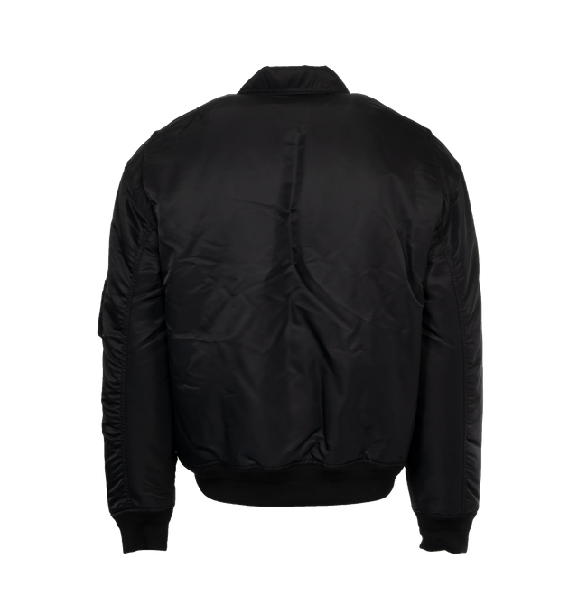 BLACK - CARHARTT WIP Olten Bomber featuring two front flap pockets, zipped pocket on the left sleeve, rib-knit cuffs and bottom band, flag label and water-repellent. 100% nylon.