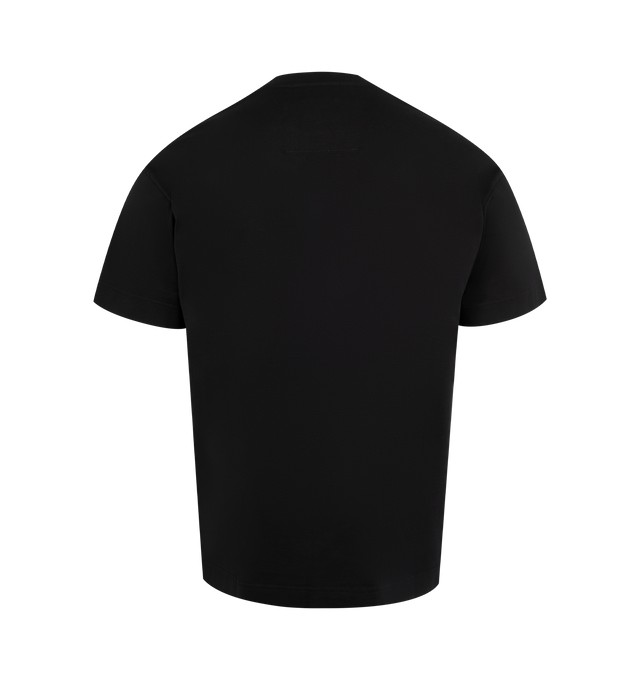 Image 2 of 2 - BLACK - GIVENCHY Logo T-Shirt featuring short-sleeves, crew neck, GIVENCHY signature embossed on the chest and classic fit. 100% cotton. Made in Portugal. 