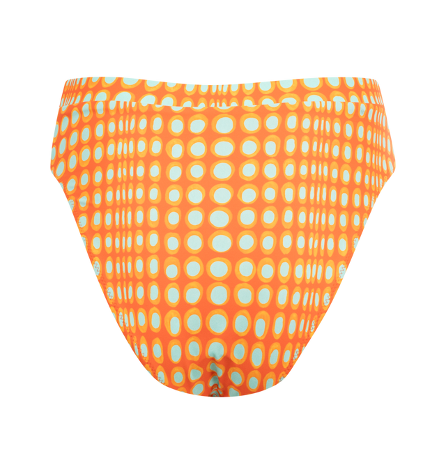 Image 2 of 2 - ORANGE - CHRISTOPHER JOHN ROGERS Wiggle Dot Bikini Bottom featuring print throughout and high waist. 