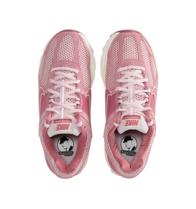 Image 5 of 5 - PINK - NIKE Zoom Vomero 5 Sneakers featuring Zoom Air cushioning, plastic caging on the side, rubber outsole and reflective details. 