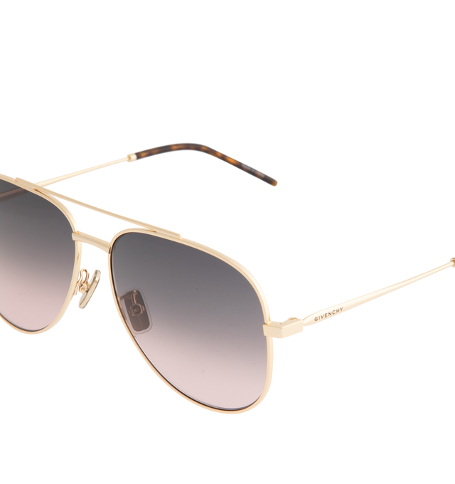 Image 3 of 3 - GOLD - GIVENCHY City Pilot Sunglasses featuring metal frames, logo on temples and nosepads and 100% UV protection. 