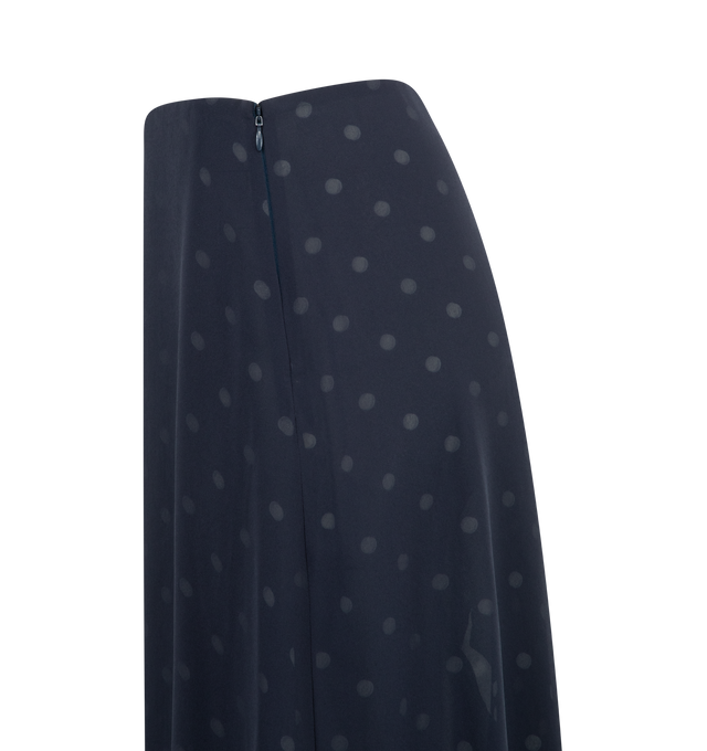 Image 3 of 3 - NAVY - ACNE STUDIOS Polka Dot Georgette Skirt featuring midi length, hidden side-zip closure and polka dot print. 100% polyester. 