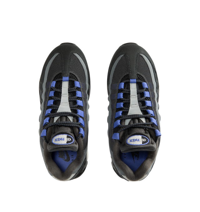 Image 5 of 5 - BLACK - NIKE Air Max 95 Big Bubble "OG" Sneaker featuring synthetic leather and textiles, visible Max Air cushioning provides lightweight cushioning, flex grooves in the midsole and outsole, foam midsole and rubber outsole. 