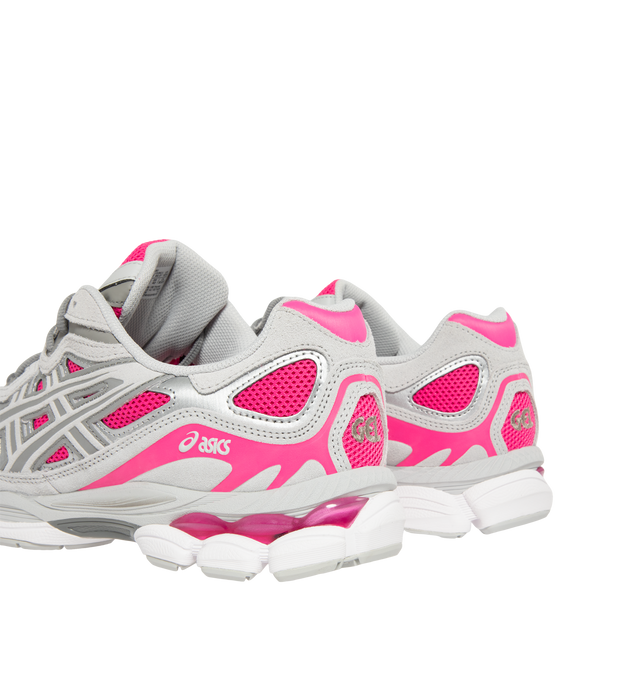 Image 3 of 5 - PINK - Asics Men's Gel-NYC Polar Sneaker featuring lace up closure, layered upper construction, rearfoot and forefoot GEL technology, suede and synthetic and fabric upper, fabric lining and rubber sole. 