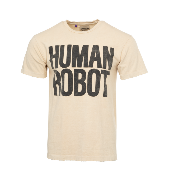 Image 1 of 4 - WHITE - GALLERY DEPT. Robot Brain Tee featuring boxy fit, crew neckline, short sleeves, straight hem and screen-printed branding. 100% cotton. 