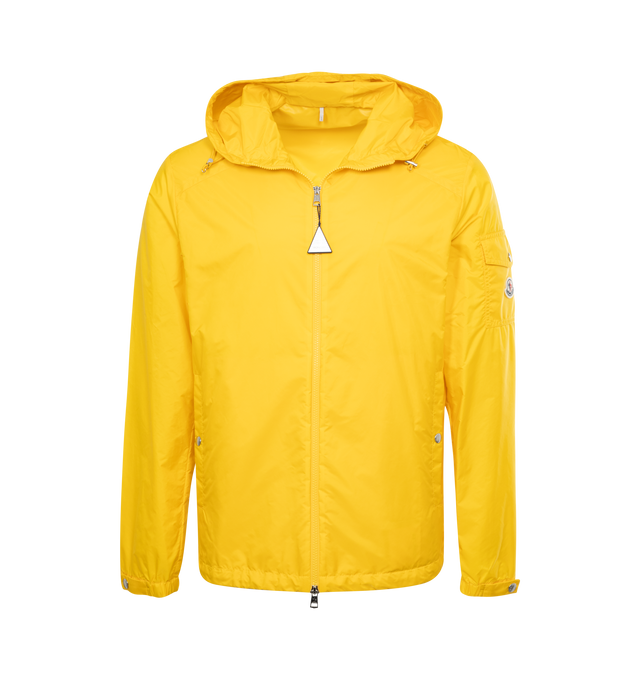 Image 1 of 2 - YELLOW - MONCLER Etiache Jacket featuring rainwear lining, hood, zipper closure, zipped pockets, sleeve pocket and adjustable cuffs, hood and hem. 100% polyamide/nylon. 