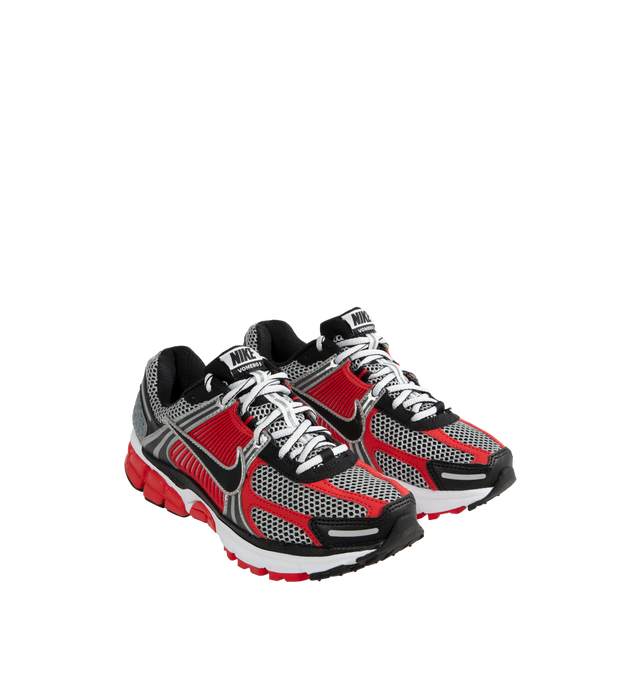 Image 2 of 5 - RED - NIKE ZOOM VOMERO 5 fearures Mesh with TecTuff and utilitarian overlays that are breathable and durable, cushlon foam with Zoom Air cushioning and rubber tread. 