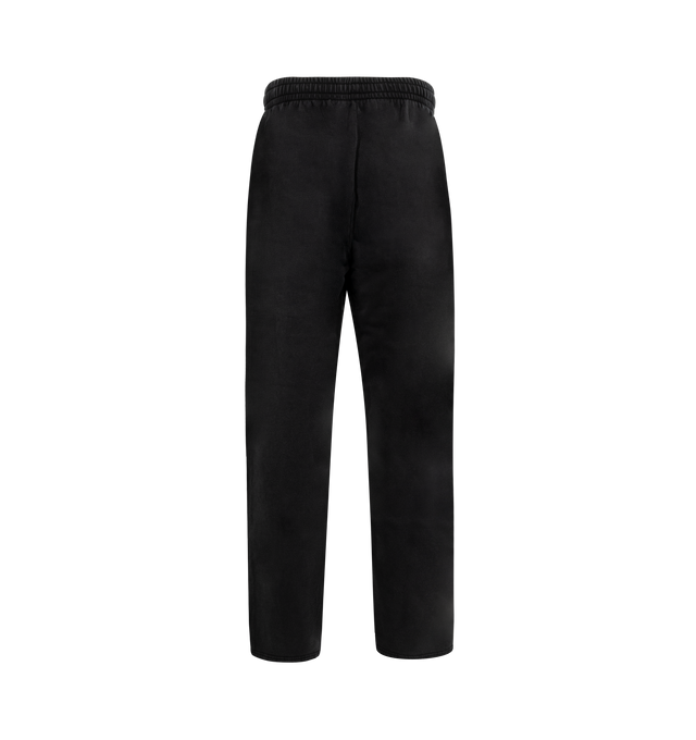 Image 2 of 3 - BLACK - MARTINE ROSE Wide Leg Track Pant featuring elastic waist with concealed drawstring closure, side seam pockets and fleece lining. 100% cotton. Made in Portugal. 