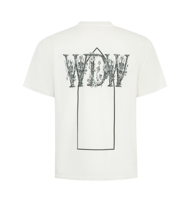 Image 2 of 2 - WHITE - WHO DECIDES WAR Bad To The Bone Jersey Tee featuring short sleeves, original artwork applied by screen print, boxy and slightly cropped fit. 100% cotton. 