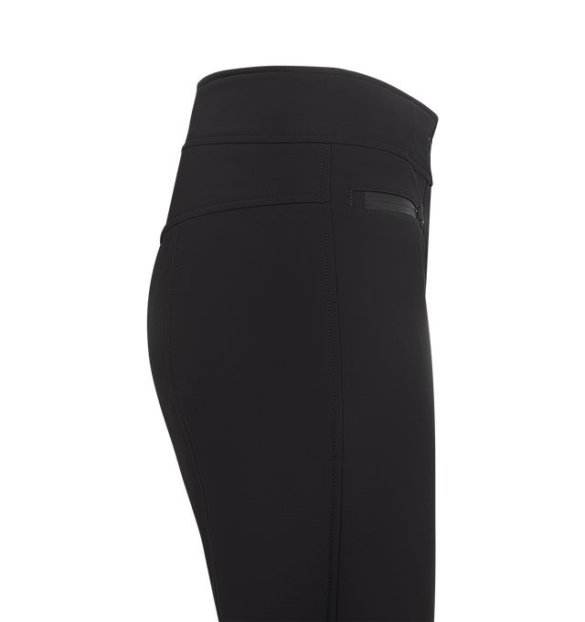 Image 4 of 4 - BLACK - MONCLER GRENOBLE Ski Pants featuring 3L 4-way stretch technical poplin, YKK AquaGuard highly water-resistant zipper and snap button closure, pockets with YKK AquaGuard highly water-resistant zipper closure, cuffs with YKK AquaGuard highly water-resistant zipper closure, powder cuffs, skicut hem protection and silicone logo. 68% polyester, 24% polyamide/nylon, 8% elastane/spandex. Made in Romania. 