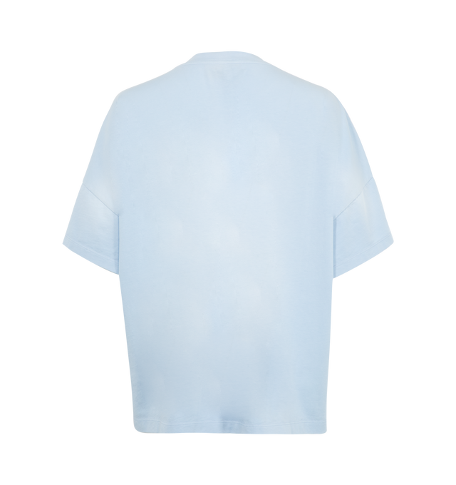Image 2 of 2 - BLUE - LOEWE PAULA'S IBIZA Logo T-shirt in lightweight cotton jersey featuring a boxy silhouette, an Anagram terry embroidery placed on the chest, relaxed fit, regular length, crew neck and split sides. Cotton. Made in Portugal. 