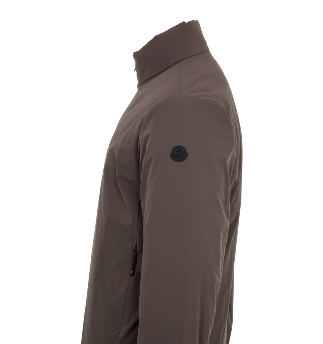 Image 3 of 3 - BROWN - MONCLER Larcher Reversible Puffer Jacket featuring stretch technical nylon, lining in ripstop, reversible, down-filled, zipper closure, pockets with zipper closure and elasticized cuffs and hem. 87% polyamide/nylon, 13% elastane/spandex. Padding: 90% down, 10% feather. 