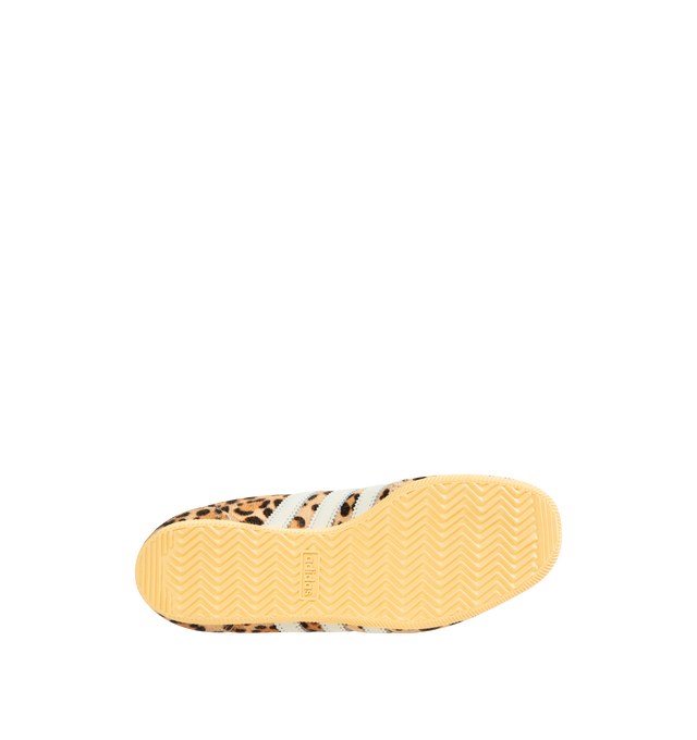 Image 4 of 5 - BROWN - ADIDAS Japan Sneaker featuring regular fit, lace closure, leather upper, textile sockliner, rubber outsole, double-stitched T-toe, COLD CEMENT construction and 3-Stripes branding. 