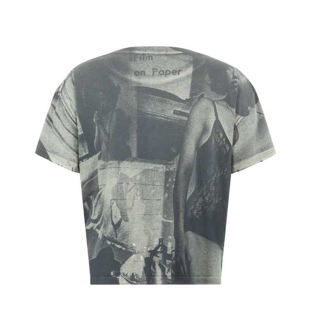 Image 2 of 2 - BLACK - Enfants Riches Deprimes Film on Paper T-shirt crafted from lightweight cotton vintage-texture jersey. Featuring a boxy fit, rib knit neckline, single stitch at cuffs and waist, vintage wash process and distressing throughout, and allover printed artwork. Made in USA. 