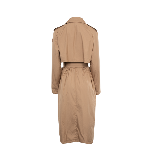 Image 2 of 3 - BROWN - MONCLER Barbentane Trench featuring button closure, detachable belt, side slit pockets, collar and long length. 