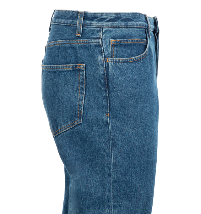 Image 3 of 3 - BLUE - The Row Morton Jeans are a 5-pocket style with a relaxed fit. 100% cotton. Made in Italy.  