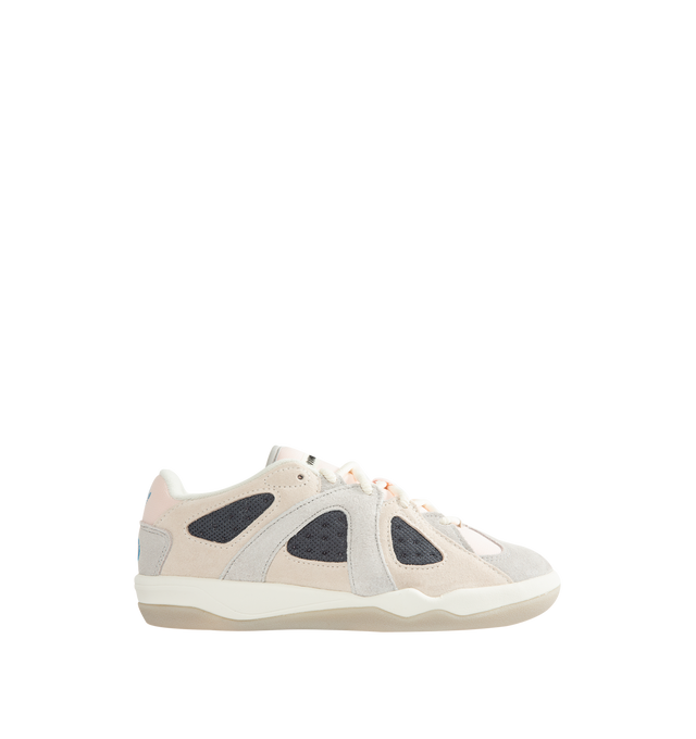 Image 1 of 5 - WHITE - Adidas Originals x Bad Bunny Men's BADBO 1.1 Unisex Shoes feature a bold, contemporary silhouette that reflects the latest collaboration between adidas Originals and Bad Bunny. Designed with premium materials and distinctive detailing, this statement sneaker blends sport-inspired functionality with the artist's signature creative vision, delivering a modern look rooted in self-expression and individuality. Upper: Nubuck with hairy suede overlaysOutsole: Rubber. 