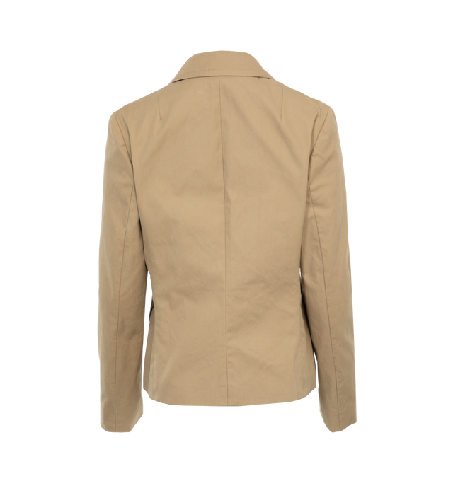 Image 2 of 3 - BROWN - DRIES VAN NOTEN Tight Fit Jacket featuring front flap pockets, tight fit, lined, single-breasted and front button closure. 100% cotton. Lining: 50% viscose, 50% cupro. 