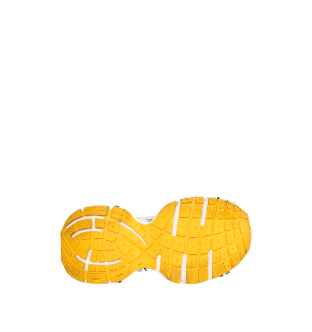 Image 4 of 5 - MULTI - BALENCIAGA 3XL Extreme Laces Logo Sneaker featuring leather free, polyester and polyurethane, worn-out effect, multiple lace details with Balenciaga logo all around the upper and on the sole, Balenciaga logo at the edge of the toe and at back, embossed size on the upper and at the back of the heel, 3XL rubber branding on the tongue with reflective detail and back and tongue pull-on tab with reflective detail. Upper: polyester, polyurethane. Sole: rubber, EVA. Insole: foam. 