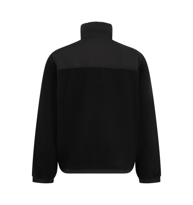Image 2 of 3 - BLACK - Carhartt WIP Men's Edmore Jacket is crafted from polyester fleece and features a balloon fit with dropped shoulders, a mesh-lined interior, and a front zip closure. Designed with a zip chest pocket, adjustable hem, elasticated cuffs, and embroidered logo detailing at the chest, this relaxed silhouette combines warmth and everyday functionality. Main Material: 100% Polyester Fleece.  
