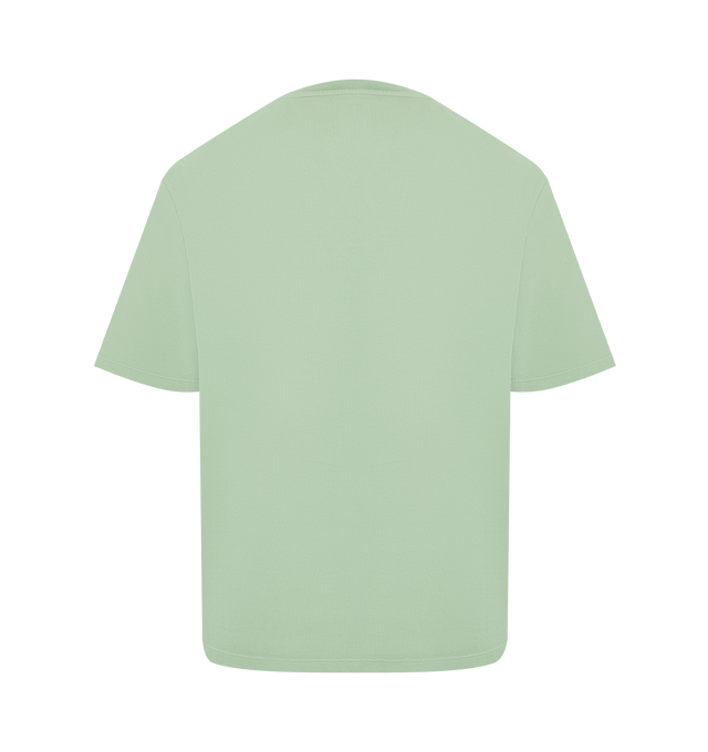 Image 2 of 2 - GREEN - LOEWE T-shirt in medium-weight cotton featuring an embroidered and laser printed Anagram on the chest, loose fit, regular length, crew neck and V stitch detail at the front. Cotton. Made in Portugal. 