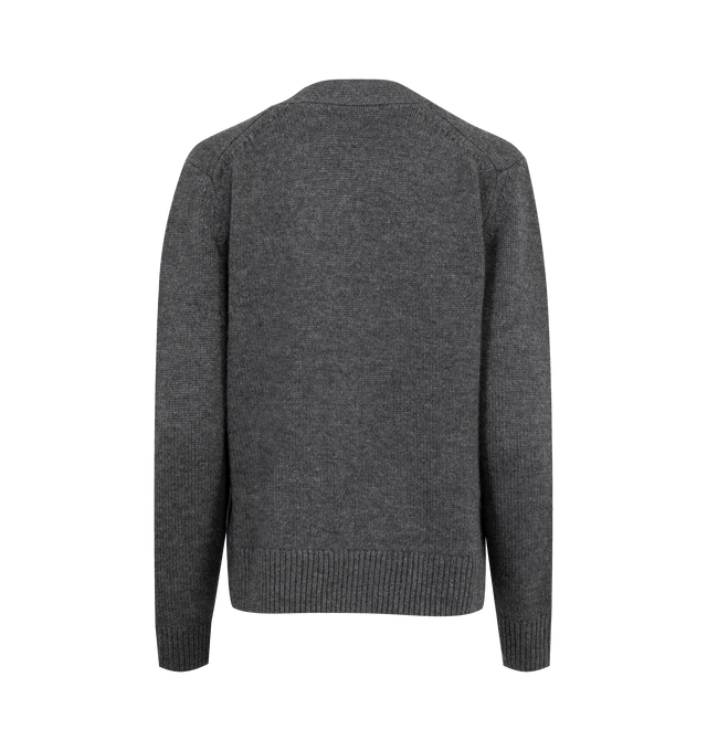 Image 2 of 2 - GREY - ISABEL MARANT Brat Cardigan featuring merinos wool and cashmere cardigan with v-neckline, long sleeves, buttoned front, pockets, ribbed finishes and straight cut. 70% merinos wool, 30% cashmere. 