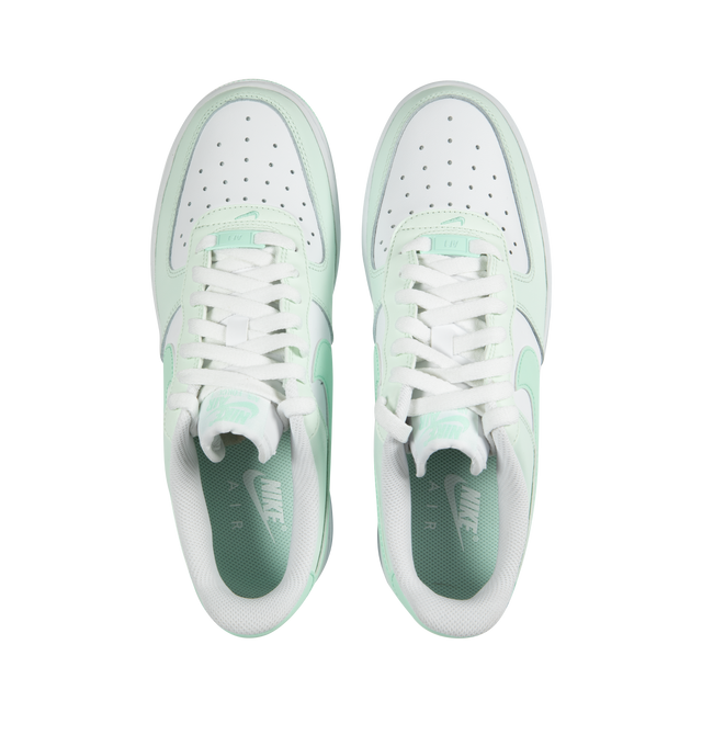 Image 5 of 5 - GREEN - NIKE Air Force 1 '07 Premium featuring padded collar, leather and textile upper, textile lining and rubber sole. 
