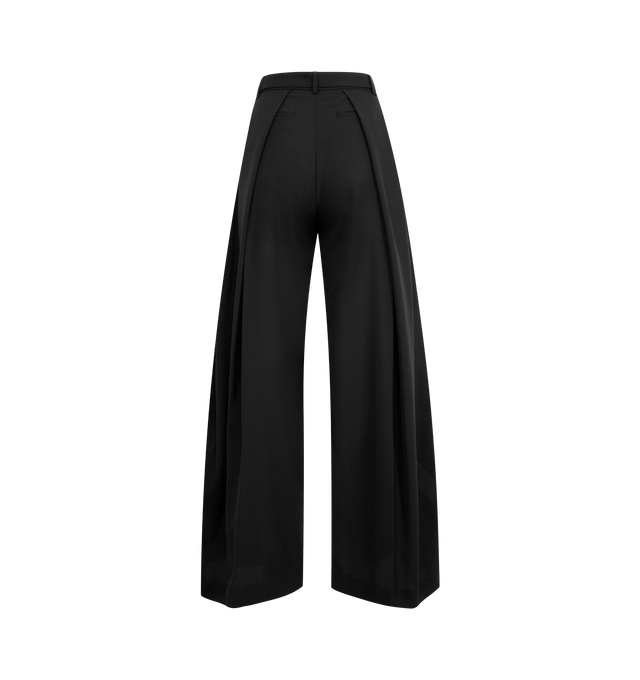 Image 2 of 3 - BLACK - SACAI Suiting Pant featuring balloon-leg shape, grosgrain D-ring belt, pleats and zip and hook fastening. 70% polyester, 30% wool. Lining: 100% cupro. Made in Japan 