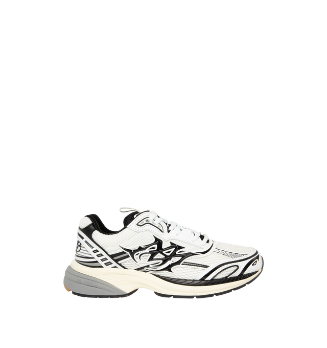 Image 1 of 5 - MULTI - Amiri Mens Ma Tech Sneakers feature a mesh and leather upper with contrast detailing and signature MA icon. Designed with a lace-up closure and durable rubber outsole inspired by technical running shoes. Upper: Leather, Polyester, and Rubber; Sole: Rubber. Made in Vietnam. 