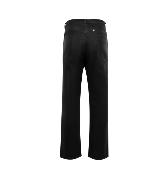 Image 2 of 3 - BLACK - GIVENCHY Round Regular Fit Jeans featuring waist with loops and zipped closure with GIVENCHY metal bar, two front pockets, two back pockets and one hidden pocket on the back, 4G metal rivets in the back and straight fit. 100% cotton. 