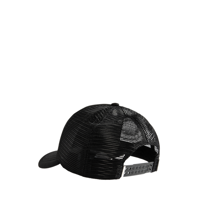 Image 2 of 2 - BLACK - Amiri Mens MA Surf Foam Trucker Hat is crafted from polyester foam. Features embroidered MA logo, curved brim, embroidered eyelets, mesh back panels, and adjustable double snapback closure. Main Material: 100% Polyester. Made in USA. 