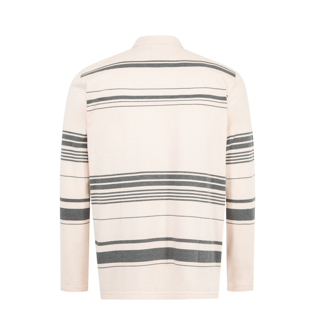 Image 2 of 2 - WHITE - ADIDAS X WALES BONNER Polo Shirt featuring quarter button closure, embroidered logo, lightweight pique fabric and long sleeves. 100% cotton. Made in Thailand. 