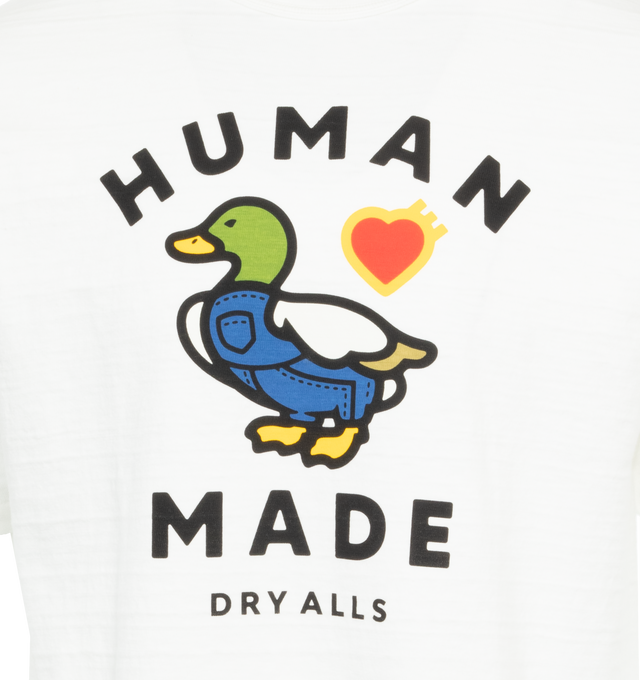 Image 3 of 4 - WHITE - HUMAN MADE Graphic T-Shirt #05 featuring crew neck, short sleeves and printed logo and graphic. 100% cotton.  