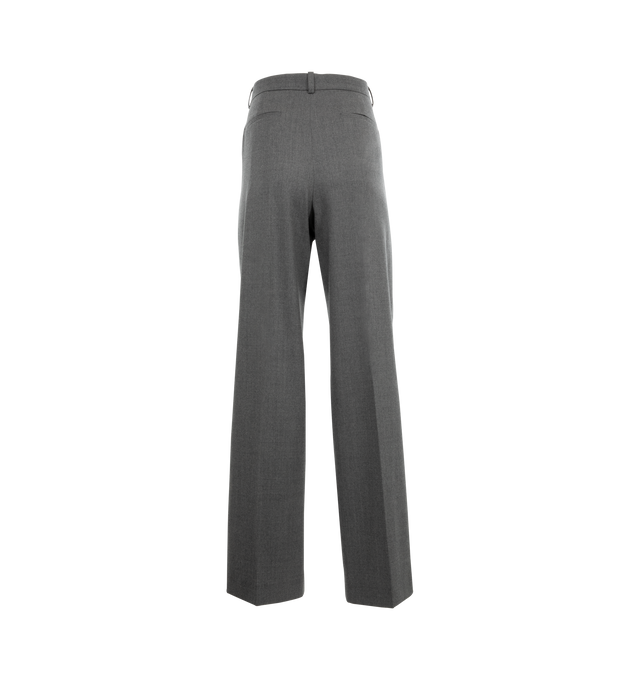 Image 2 of 3 - GREY - Wardrobe.NYC Straight Leg Trousers have pintuck detailing at the front, tapered legs, side pockets, and 2 back pockets. 100% cotton. Made in Slovakia.  