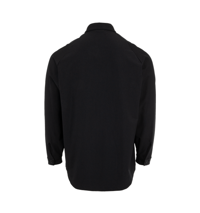 Image 2 of 2 - BLACK - Teatora Ghost Code Wide Shirt has a classic collar, front button closure, button cuffs, and wrinkle-resistant materials. 79% nylon, 11% polyurethane, 10% polyester.  