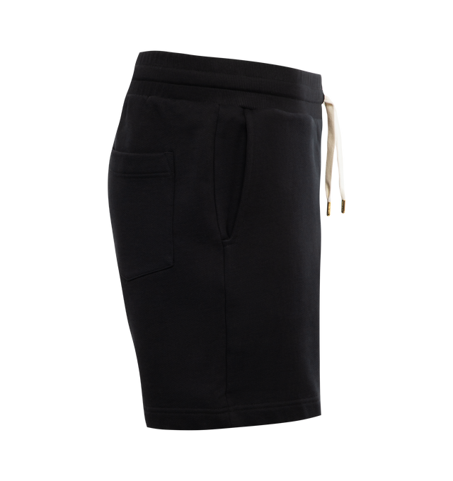 Image 3 of 3 - BLACK - CASABLANCA Gradient L'Arche Sweatshorts featuring elasticated waistband, gold-tipped drawstring fastening, side pockets and a back pocket. 100% organic cotton. 