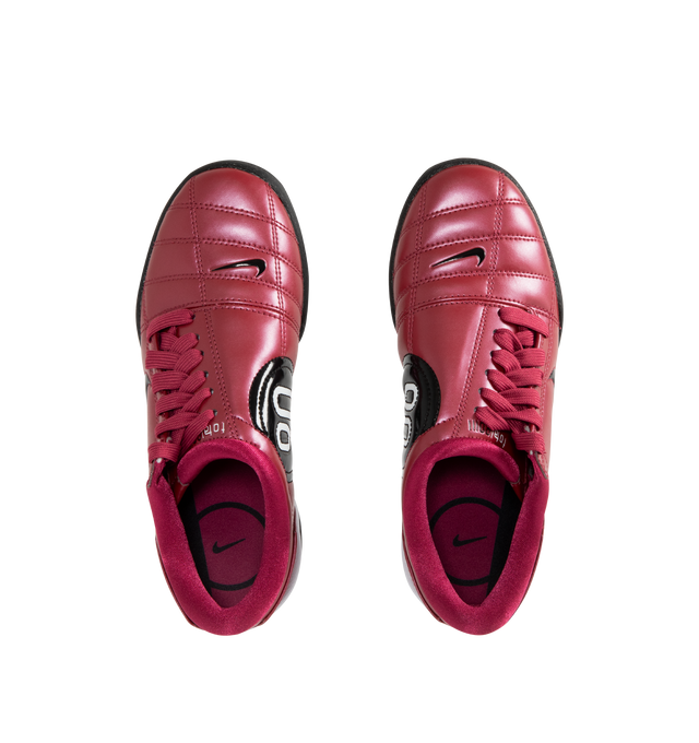 Image 5 of 5 - RED - NIKE Total 90 Sneaker featuring original quilted upper, asymmetrical lacing, synthetic leather upper with Total 90 logos on each side, padded collar and flat rubber outsole.  