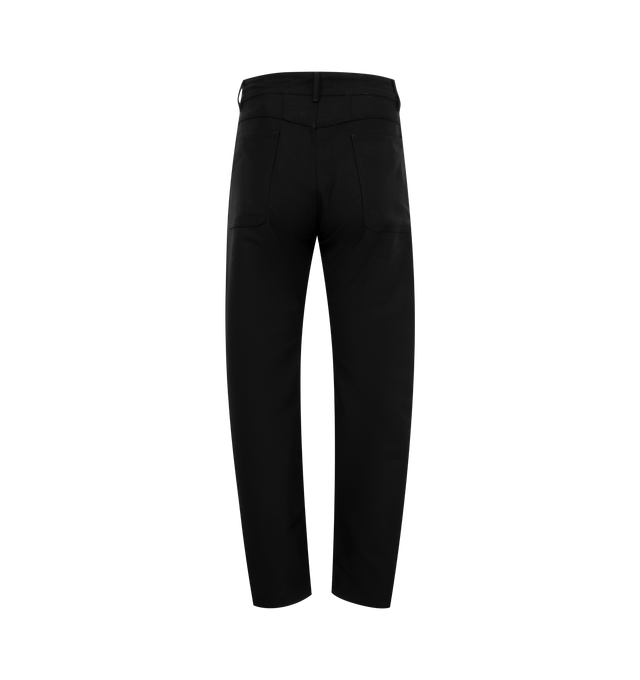 Image 2 of 3 - BLACK - Lemaire Twisted Workwear Pants are a 4-pocket style with a zipper closure, twisted outseams, and welt pockets. 100% cotton. Made in Morocco.  