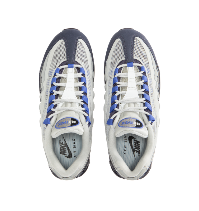 Image 5 of 5 - PURPLE - NIKE Air Max 95 OG Sneaker featuring synthetic leather and textiles, visible Max Air cushioning, flex grooves in the midsole and outsole, foam midsole and rubber outsole. 
