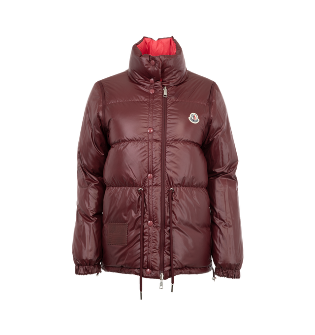 Image 3 of 6 - PINK - MONCLER GRENOBLE Verone Convertible Puffer Jacket featuring down-insulated puffer jacket that converts to a vest with convenient zip-off sleeves, front snap closure, stand collar, long zip-off sleeves with elastic cuffs, front welt pockets and drawcord-toggle hem. 100% nylon. Padding: 90% down, 10% feather. 